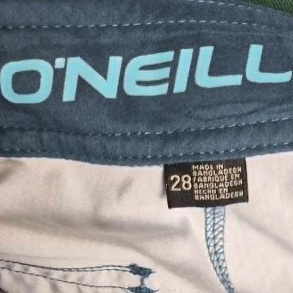 O'Neill Hyperfreak Canopy Sand Capitol Boardshorts Men 28 Blue Tropical Stretch